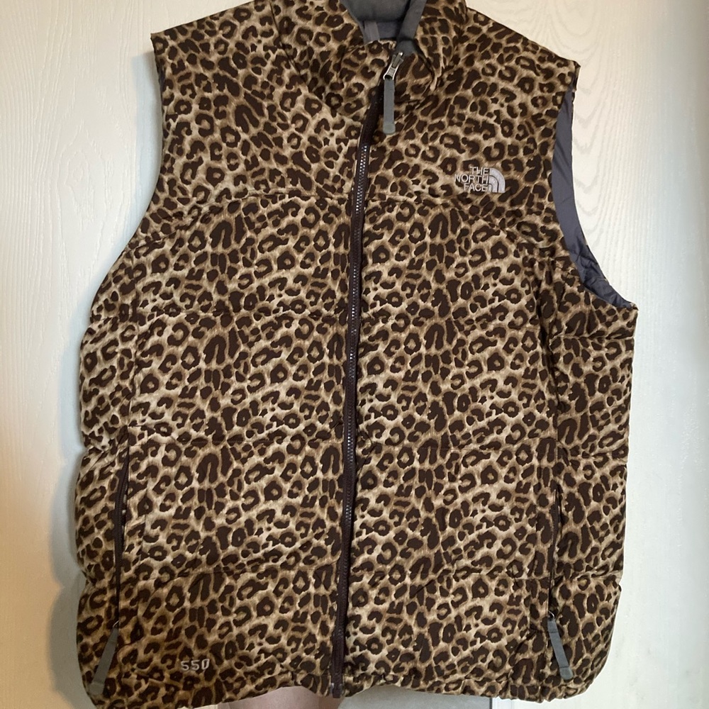 North Face Leopard Print Floral Vest